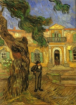 聖ポール病院の庭にある人物像のある松の木 フィンセント・ファン・ゴッホ Oil Paintings